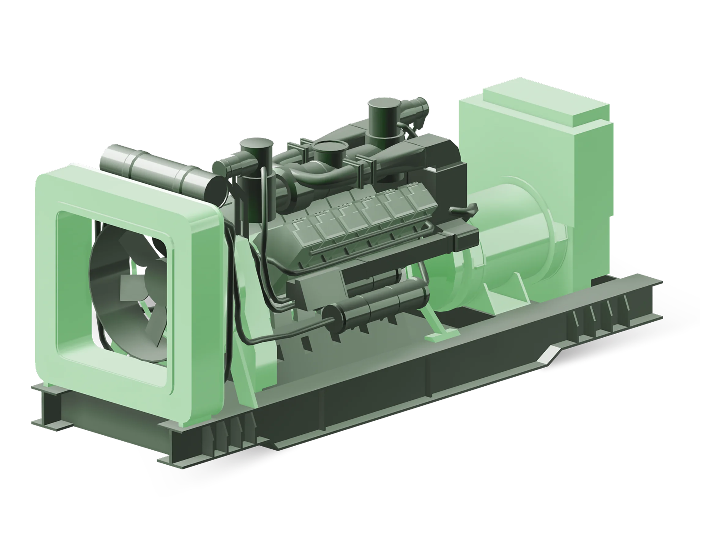 Промисловий генератор великої потужності для резервного електроживлення